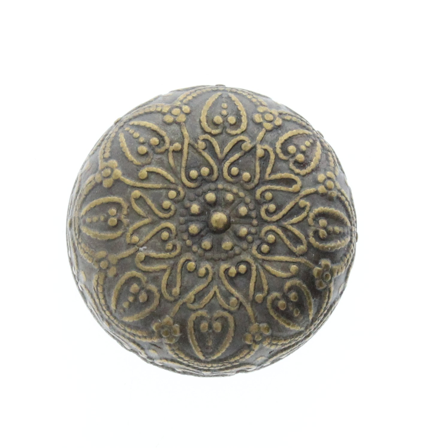 Gothic Round Button Charm, Pk/6