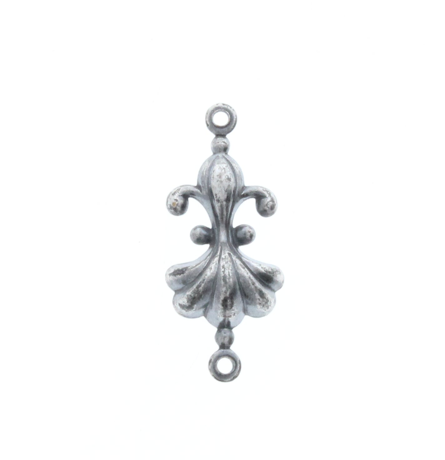 Classic Silver Fleur-de-lis Connector, Pk/6