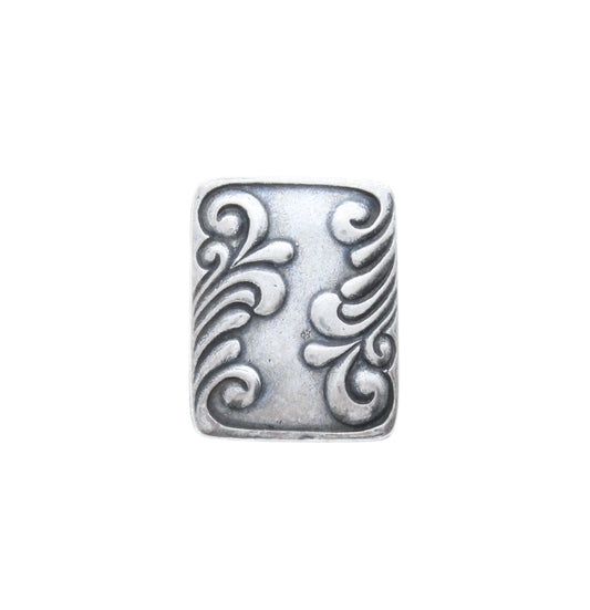 Classic Silver Rectangle Ornament Charm, Pk/6