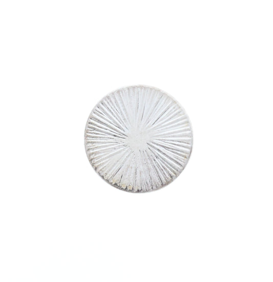 Bright Silver Sunburst Round Charm, Pk/6