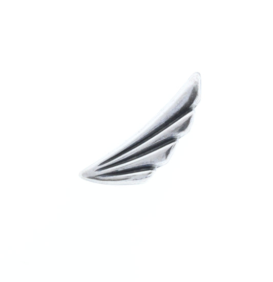 Classic Silver Right-Facing Wave/Wing Charm, Pk/6