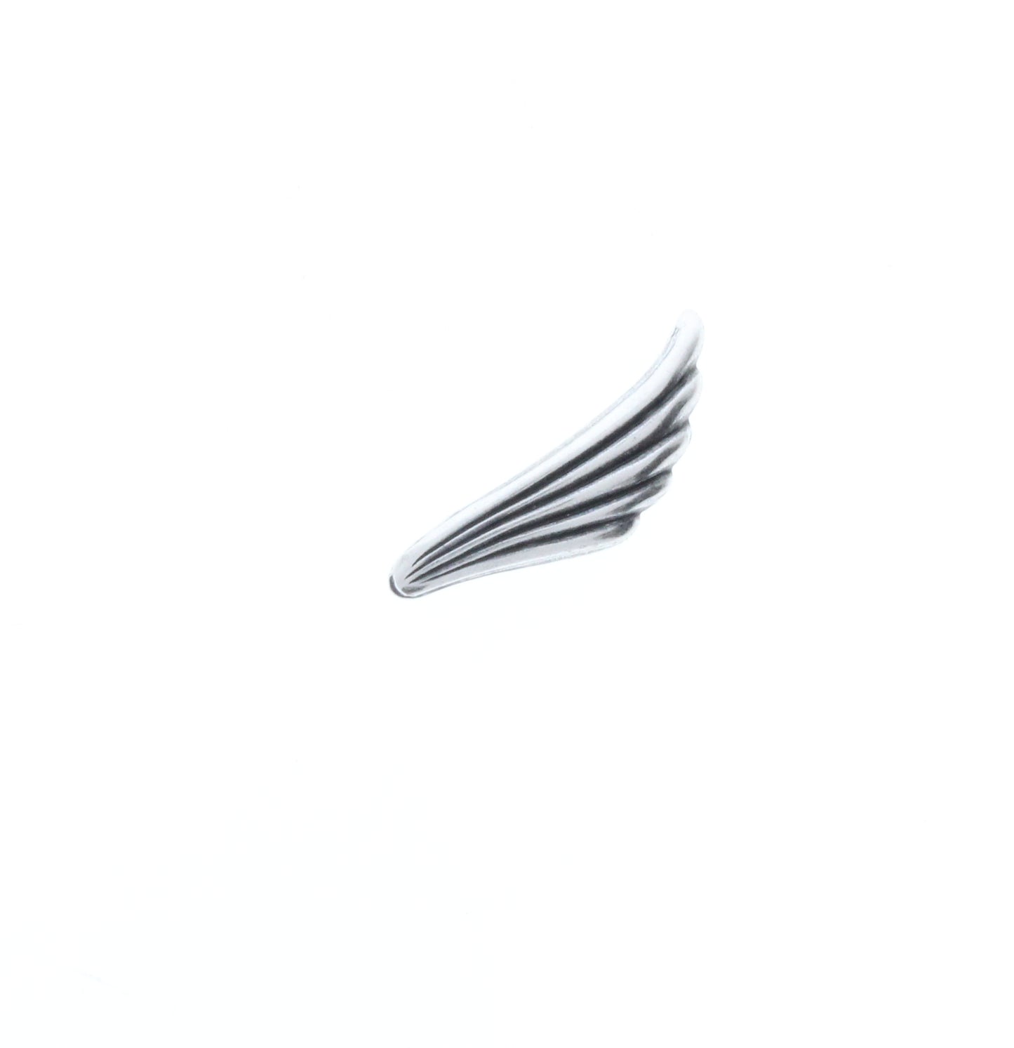 Classic Silver Flowing Wave/Wing Charm, Pk/6