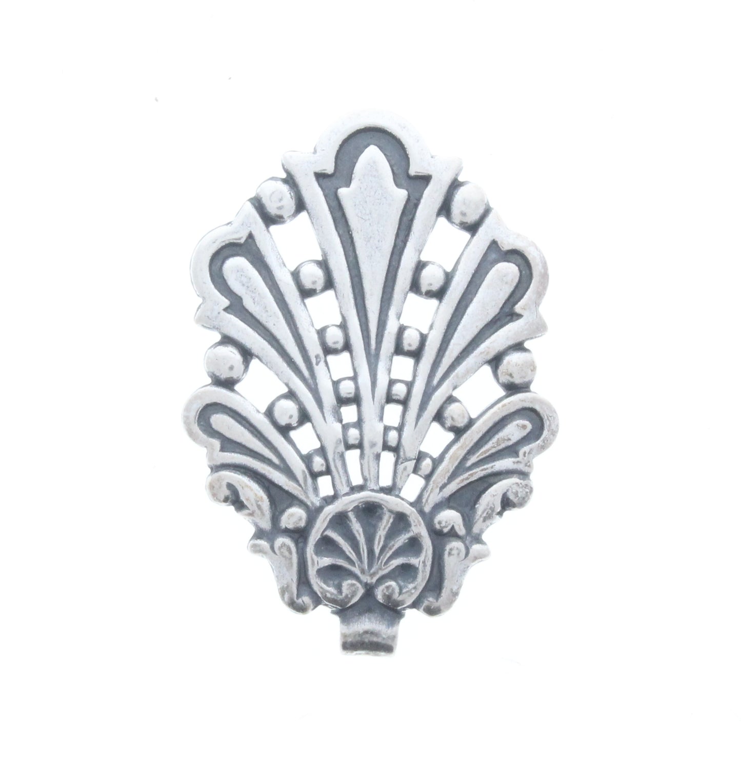 Classic Silver Leaf Medallion Charm, Pk/3