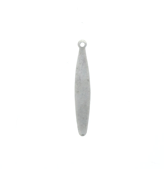 Antique Silver Paddle Charm, ea