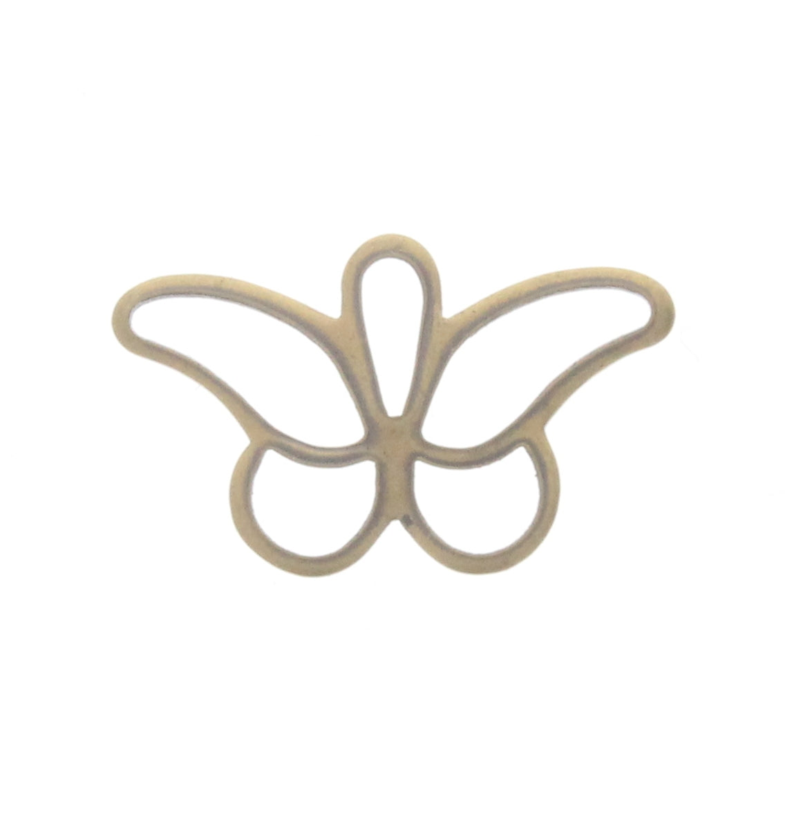 Antique Brass Butterfly Silhouette Charm, Pk/6