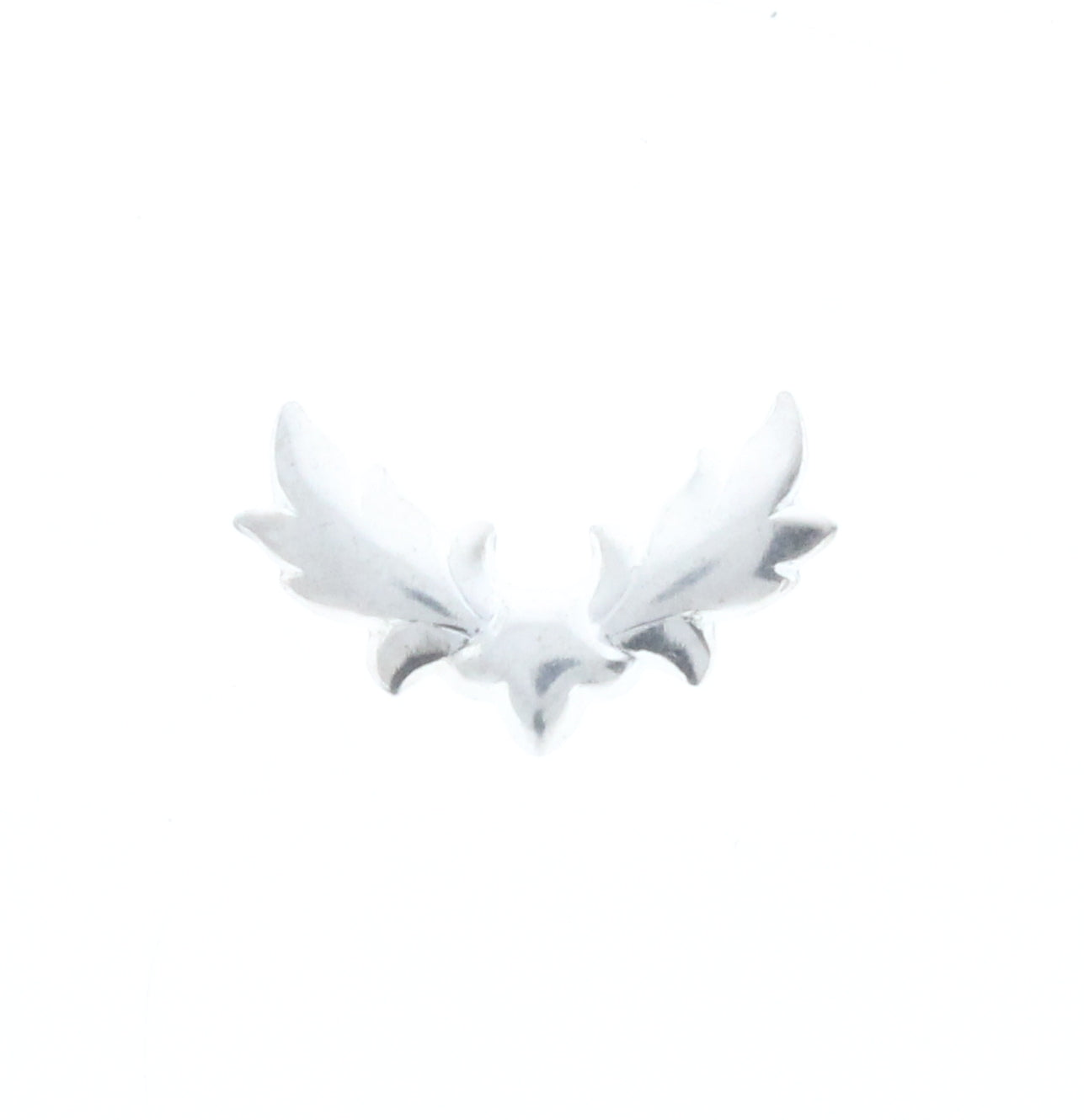 Bright Silver Ornamental Wings Charm, Pk/6