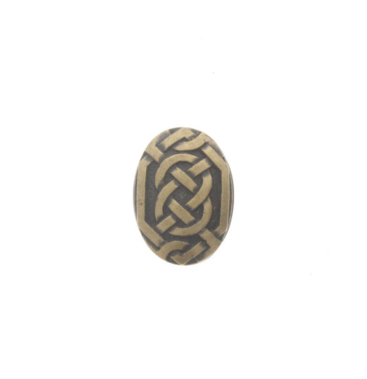 Antique Brass Celtic Oval Charm, Pk/3