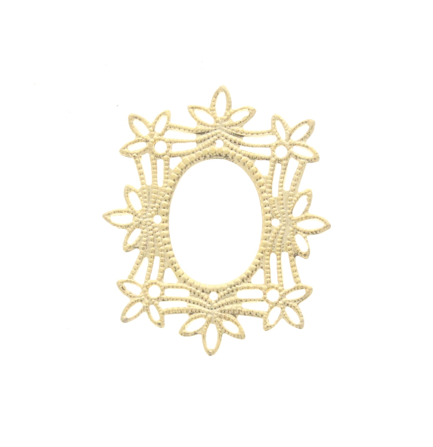 Bright Gold Filigree Frame w/Setting, Pk/6