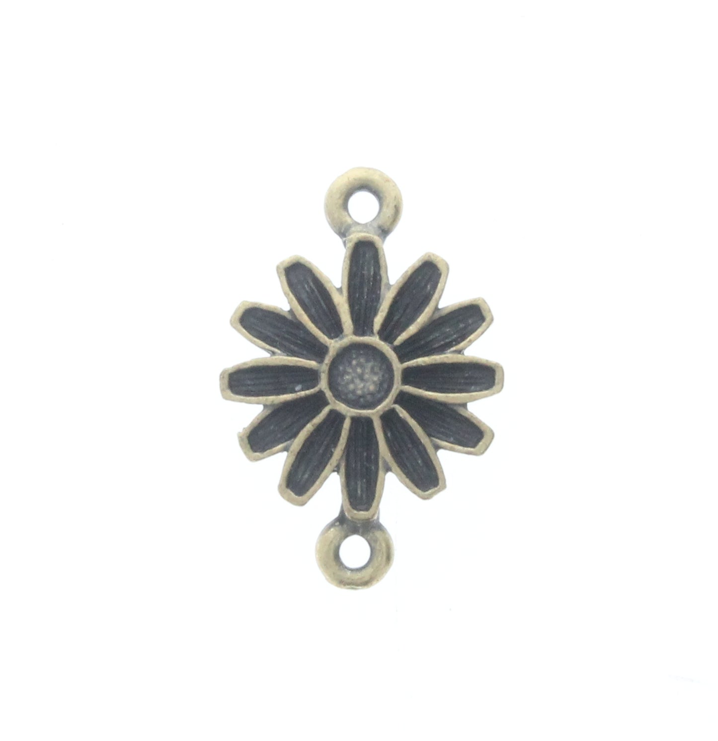 Flower Connector Charm w/2 Rings, Pk/6
