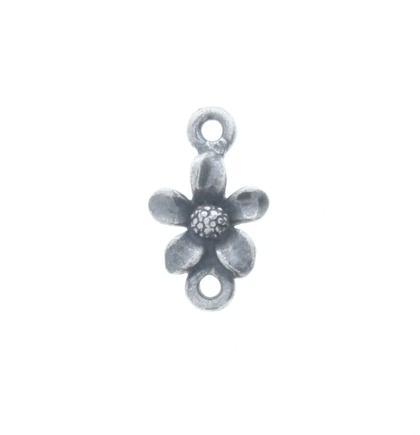 2 Ring Flower Connector Charm, Pk/6