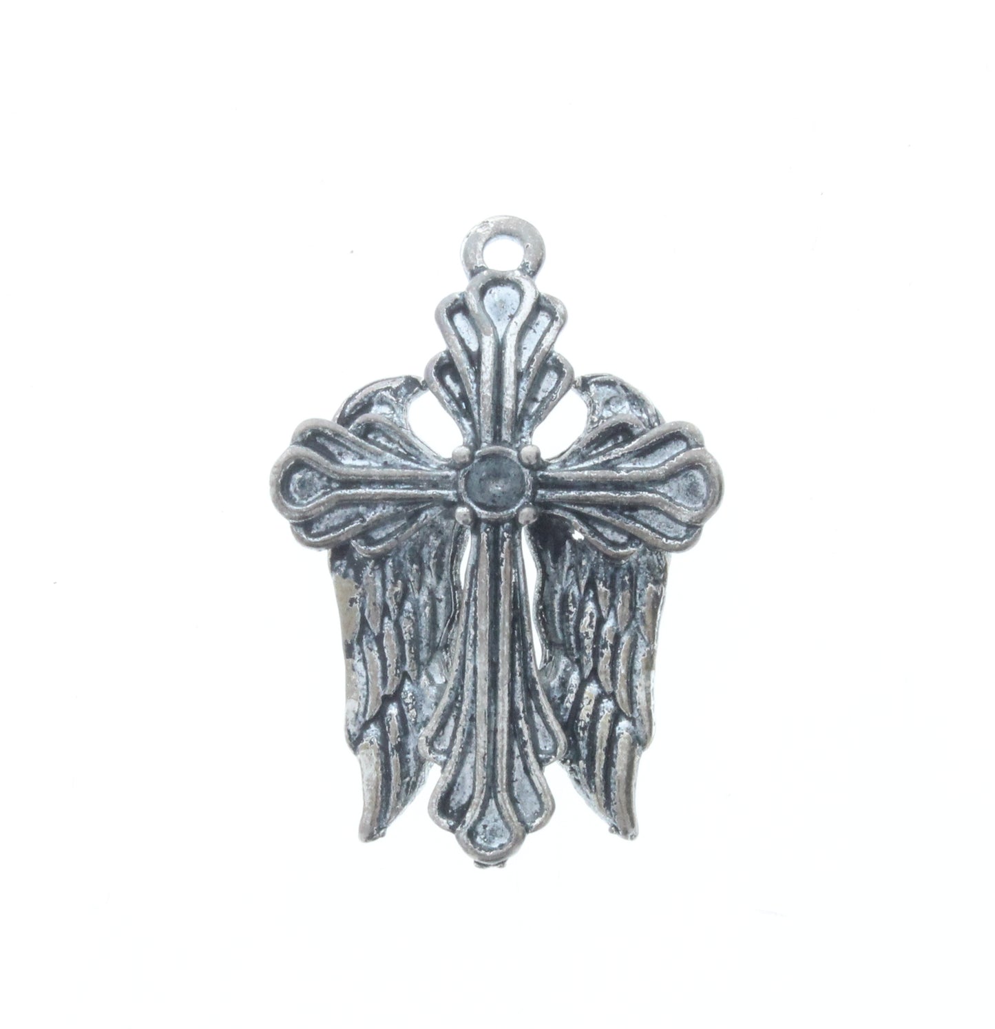 Wing Cross Charm, Pk/3