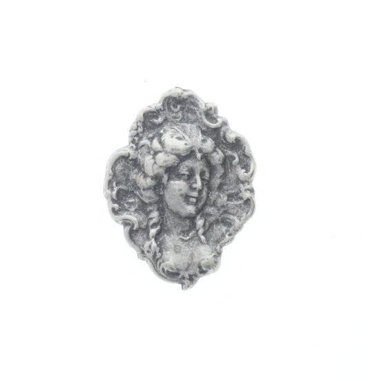 Victorian Maiden Cameo Charm, Pk/6