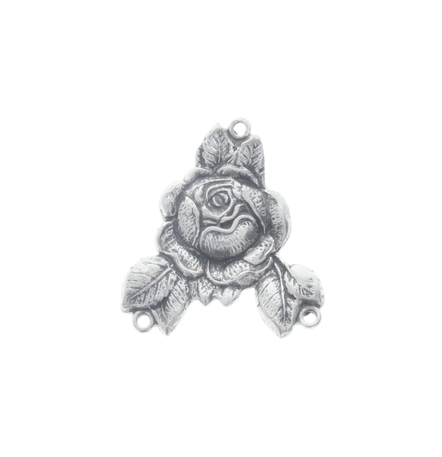 Rose 3-Ring Connector Charm, Pk/6