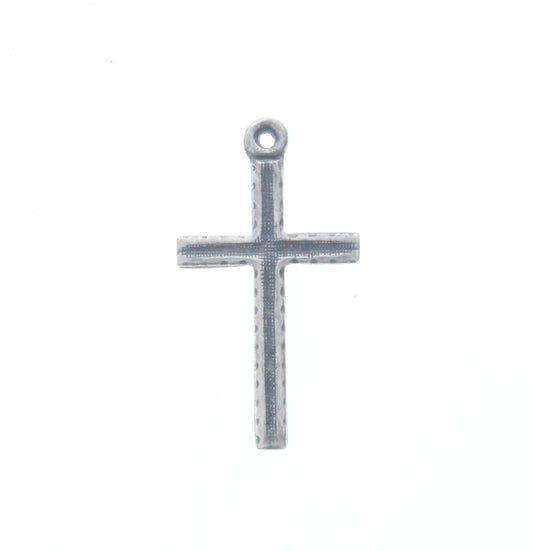 Hammered Cross Charm, Pk/6