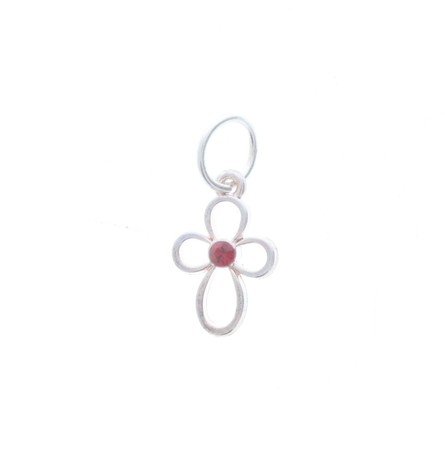 Small Metal Cross Drop Charm w/Loop, ea