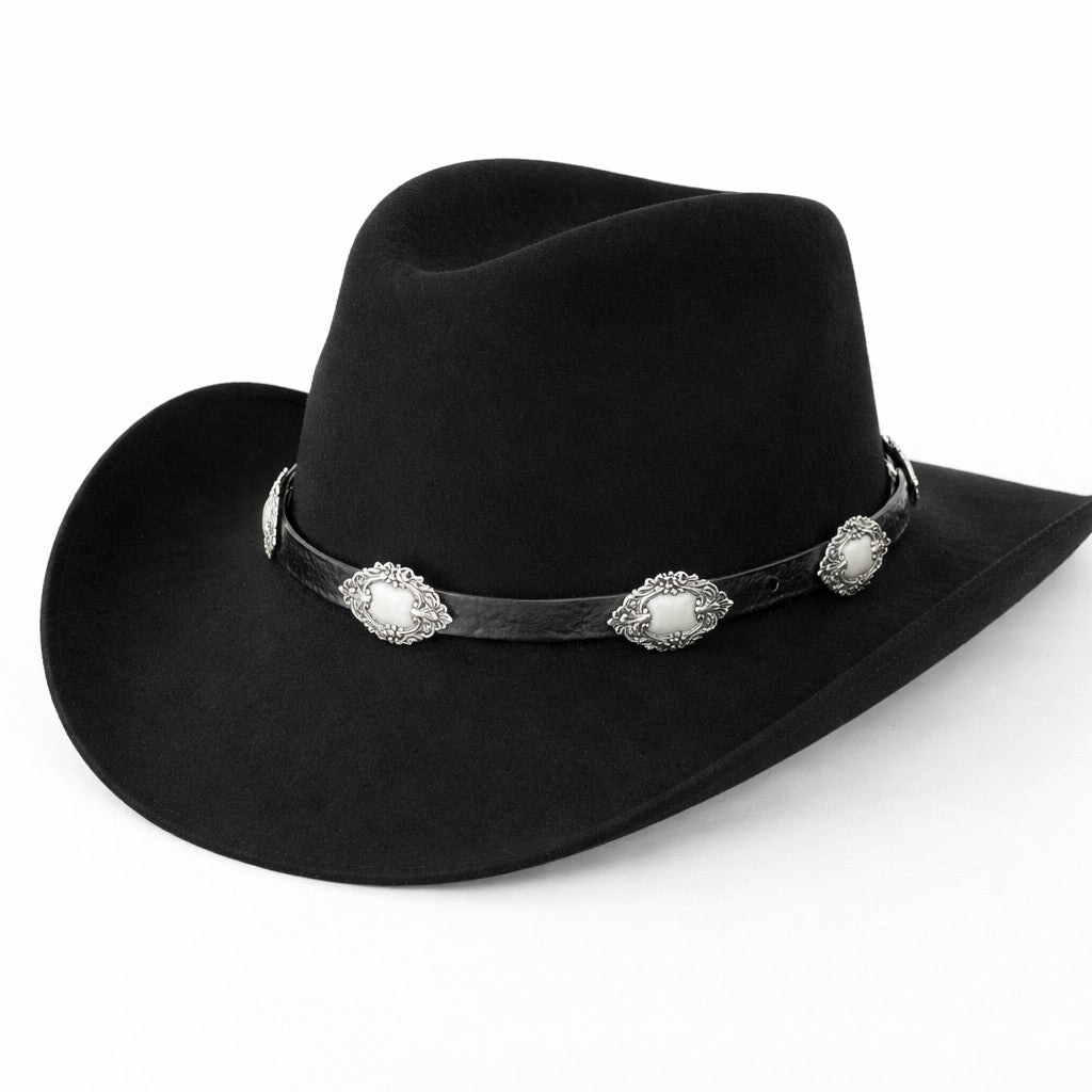 Midnight Concho Adjustable Hatband, made in USA, each