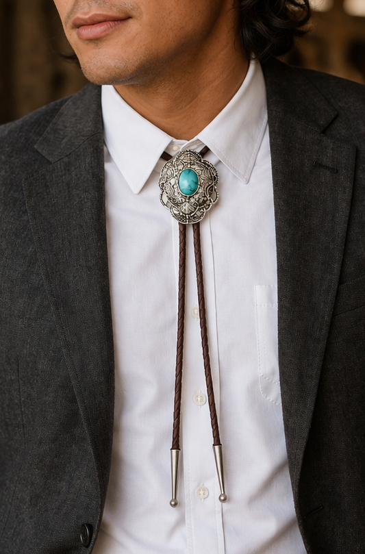 Turquoise Filigree Bolo, made in USA, each