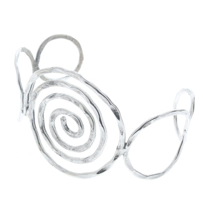 Bracelet Cuff Wire Swirl Formed Cuff, Antique Silver, ea