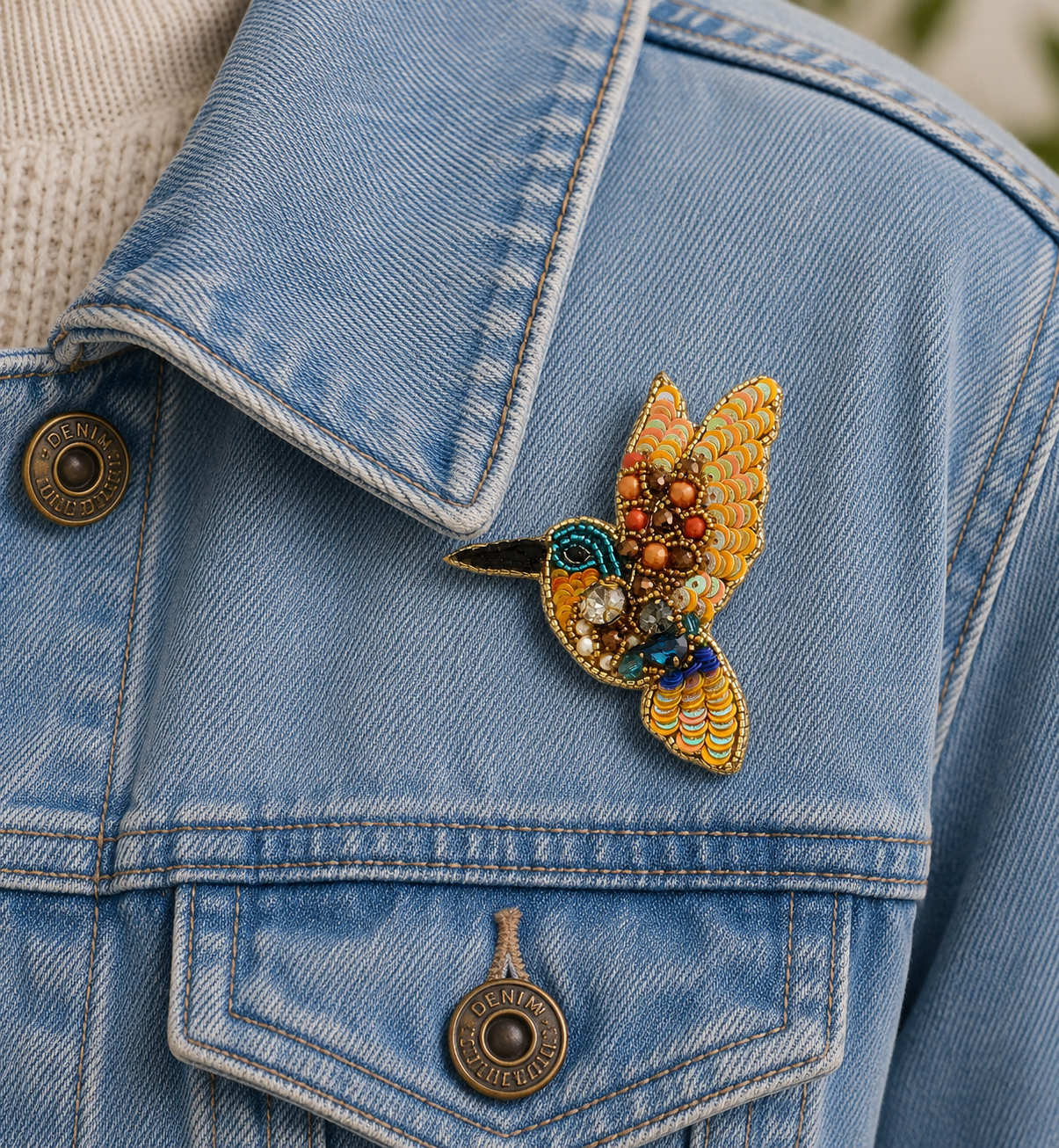 75mm x 56mm Aurora Wing Hummingbird, each