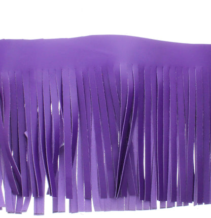 Deep Purple Leather Fringe, Made in the USA, sold by ft.