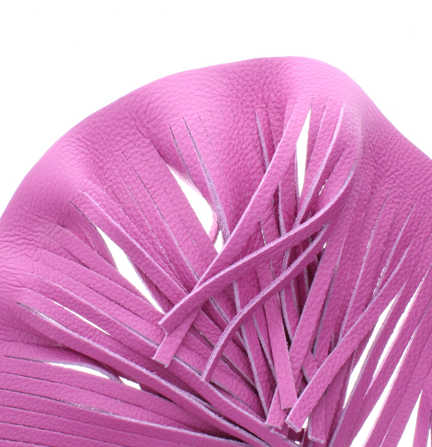 Hot-Pink Leather Fringe, Made in the USA, sold by ft.