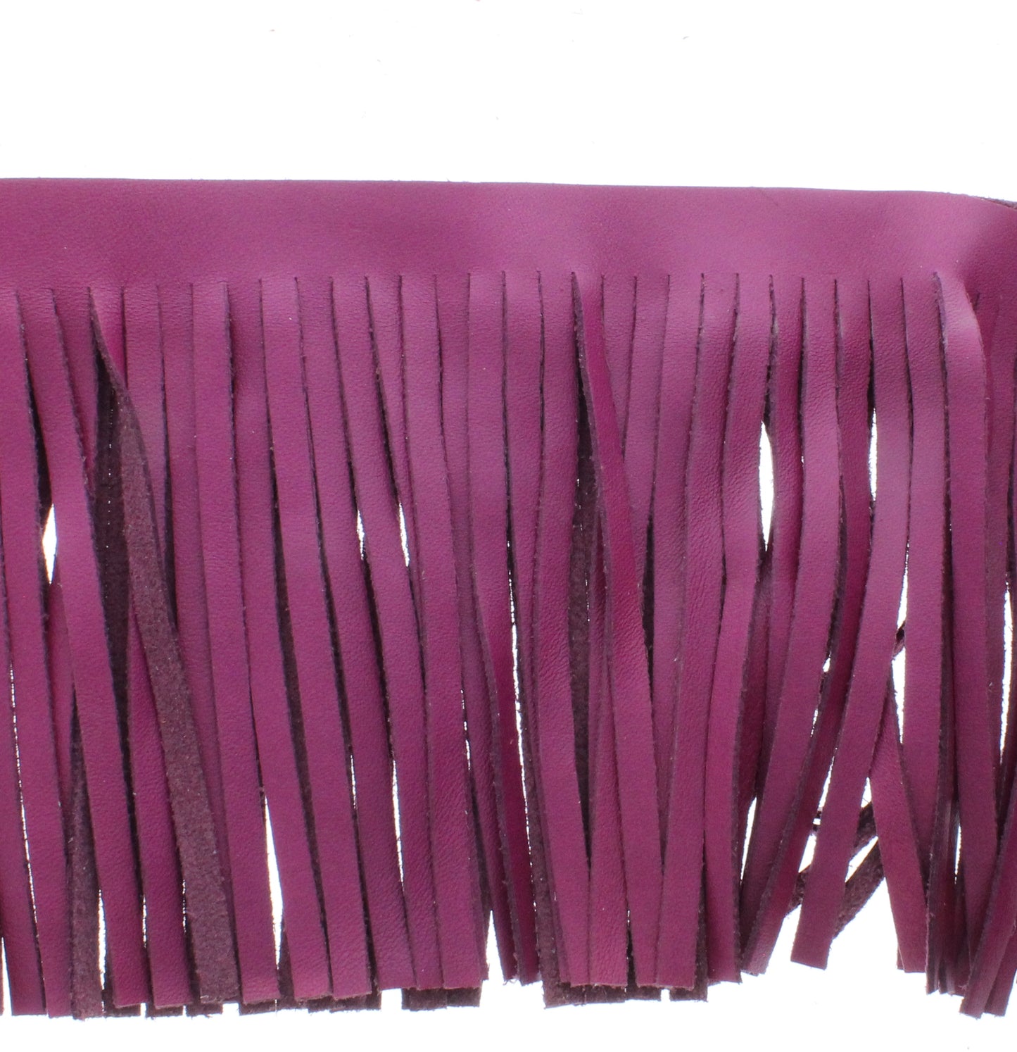 Candy-Pink Leather Fringe, Made in the USA, sold by ft.