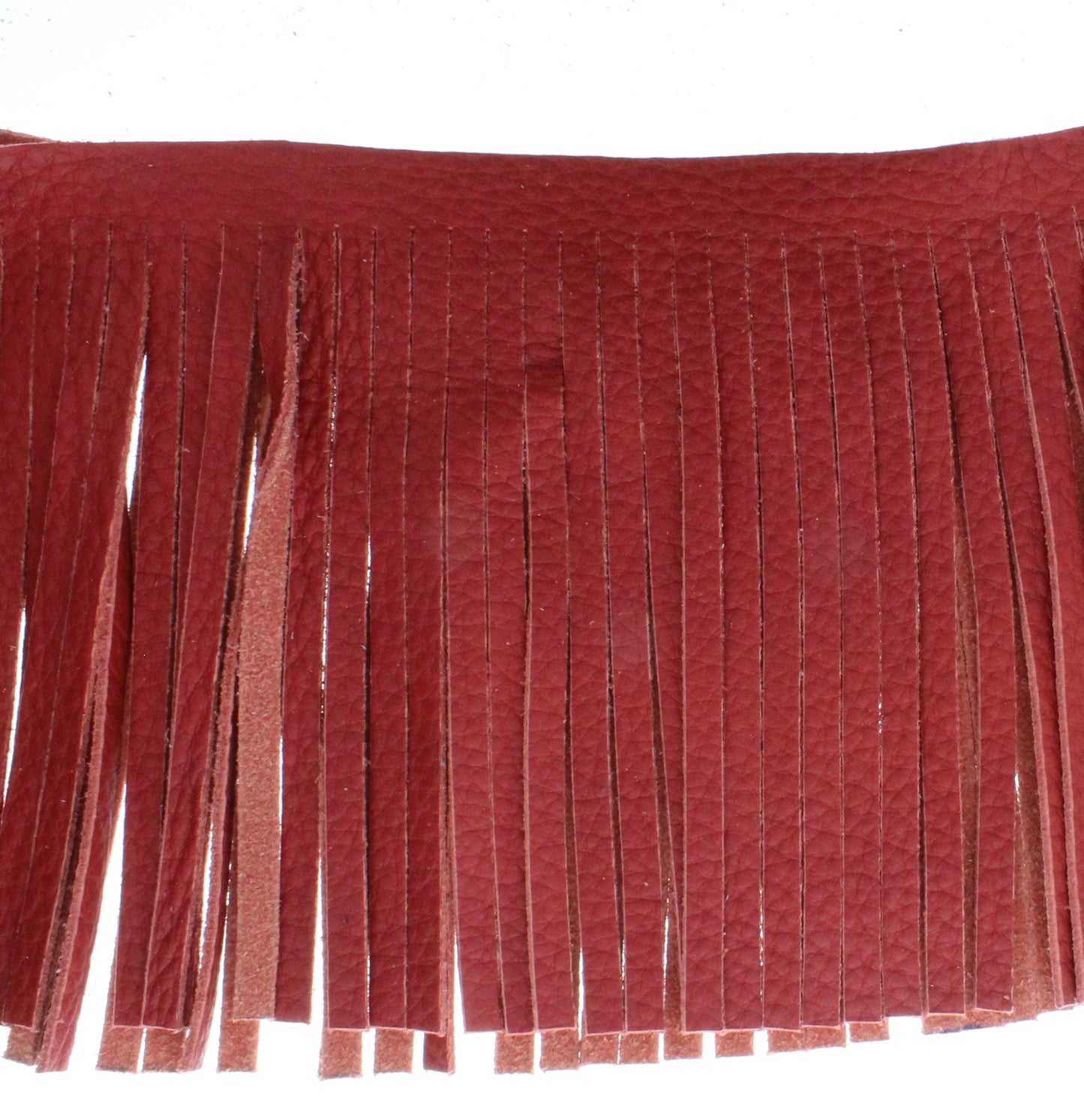 Red Leather Fringe, Made in the USA, sold by ft.