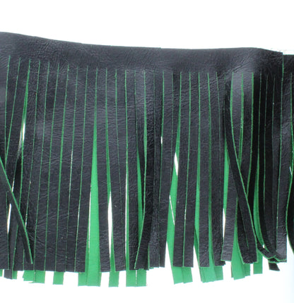Black/Green Leather Fringe, sold by ft.