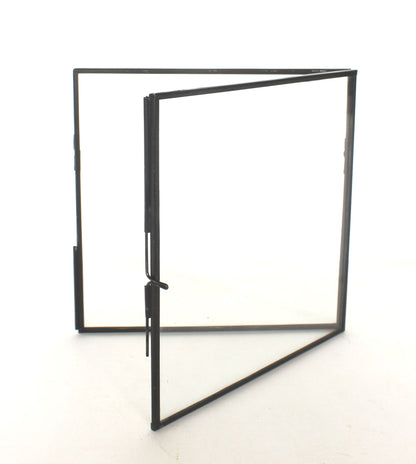 6.5 inch Black Zinc Picture Frame, with Stand, each