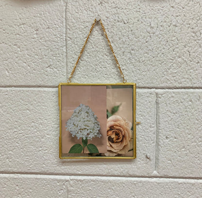 6.5 inch Brass Picture Frame with Loops, each