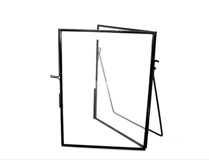 5x7 Black Zinc Picture Frame with Stand, each