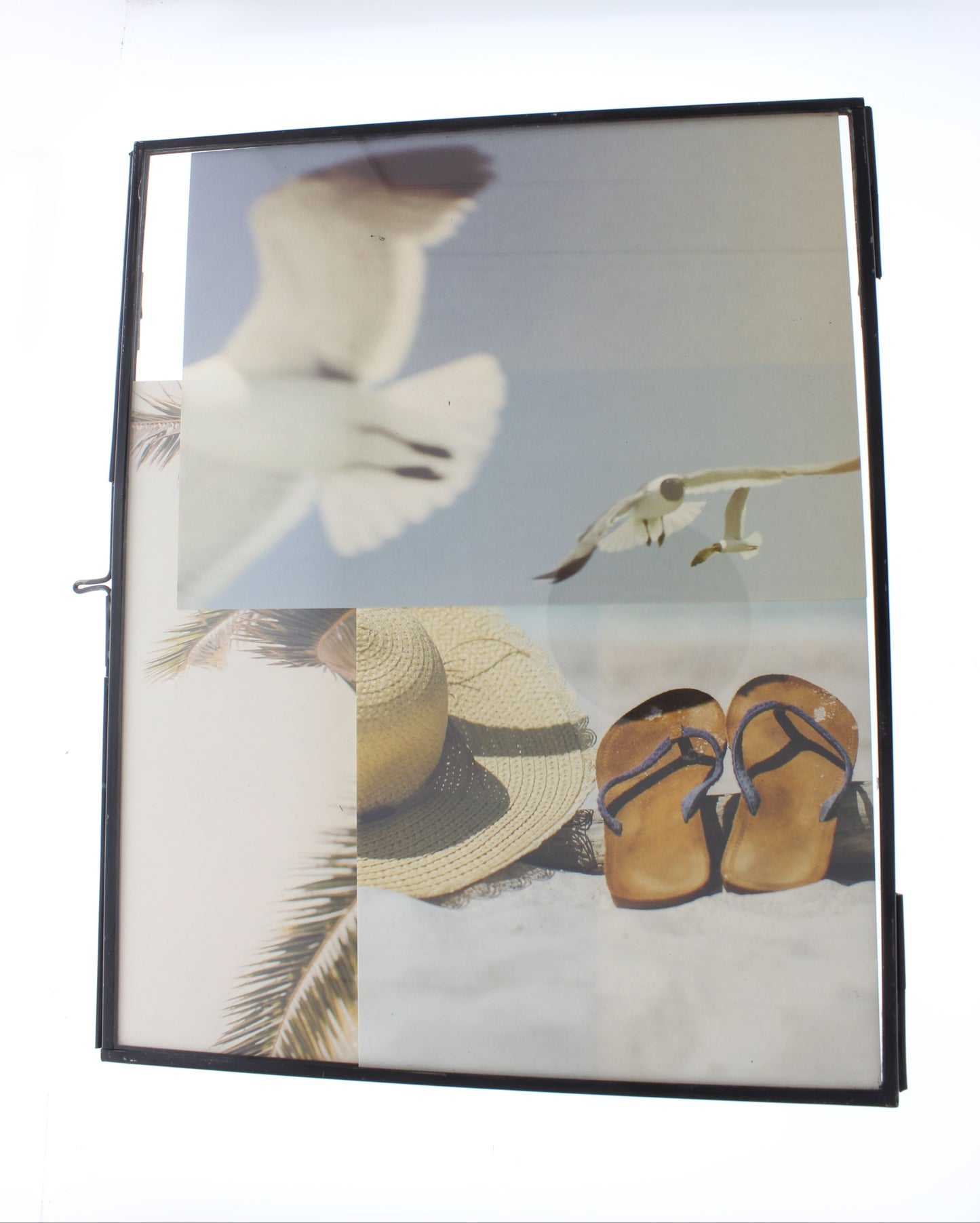 10x8 Black Zinc Picture Frame with Stand, each