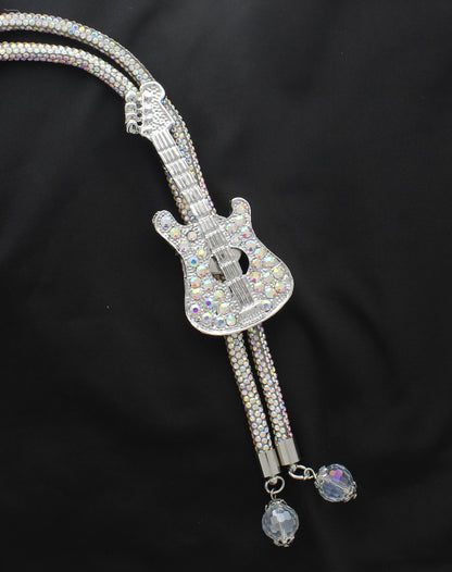 85mm x 34mm Rhinestone Rebel Bolo Tie, Amber, Blue or Classic, made in USA, each