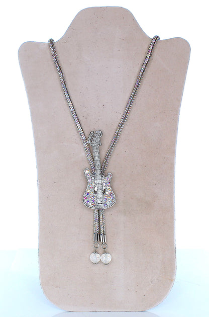 85mm x 34mm Rhinestone Rebel Bolo Tie, Amber, Blue or Classic, made in USA, each