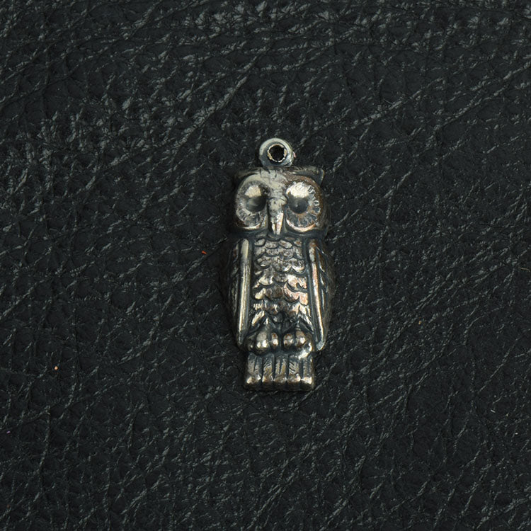 Owl charm 20mm Wise Owl Pendant Charms w/ring, Classic Silver, pack of 6