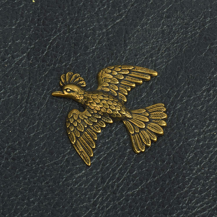 Peacock charm 35x36mm Ant Gold  Peacock, PKG/2