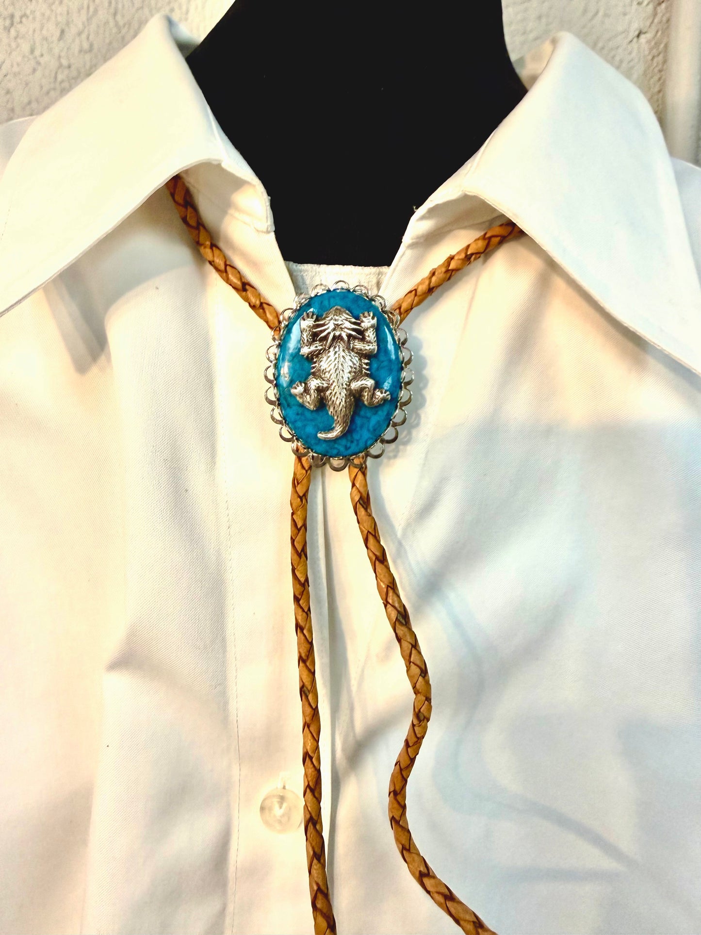 46mm x 36mm Horned Toad Bolo Tie, made in USA, each