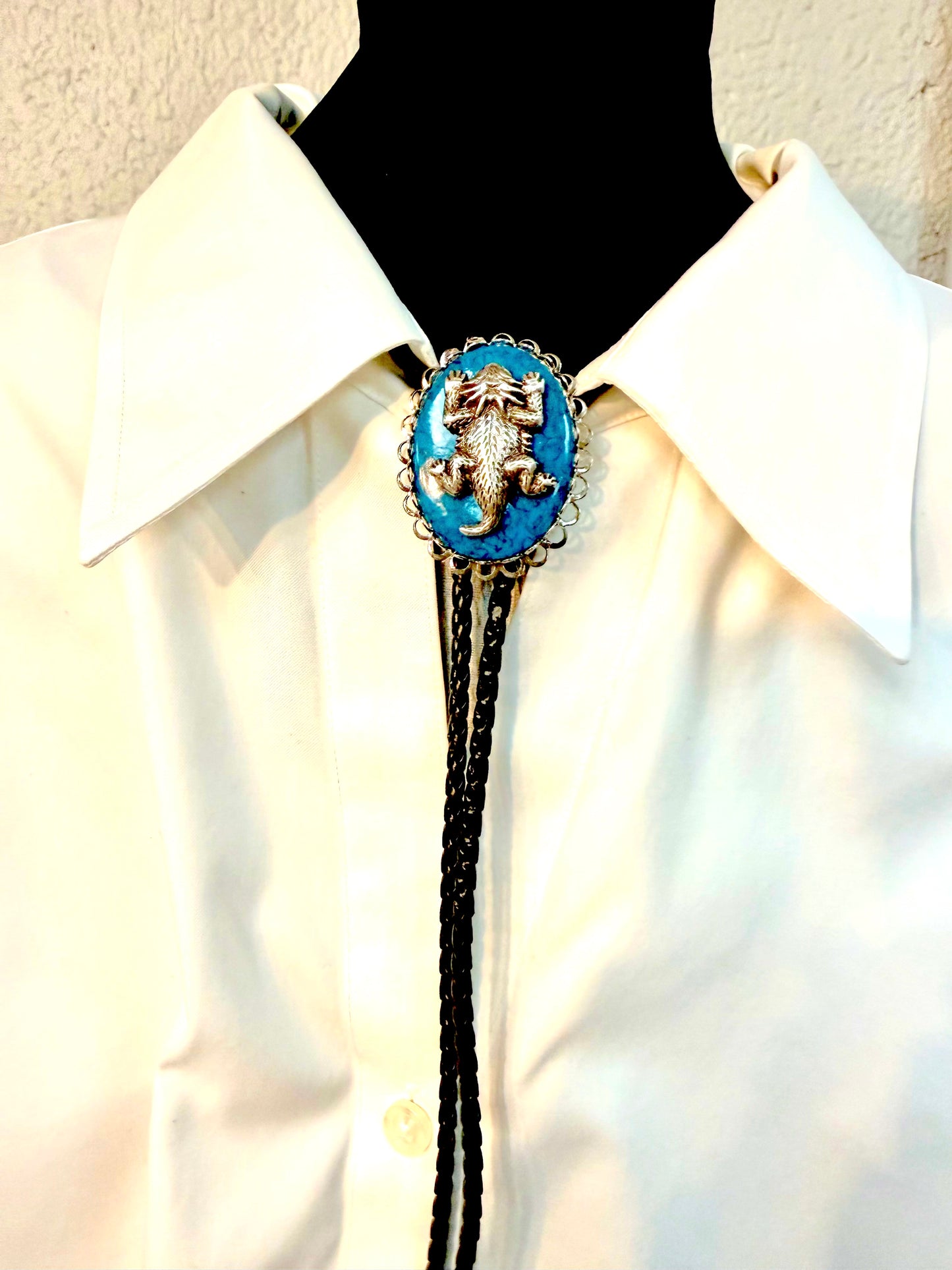 46mm x 36mm Horned Toad Bolo Tie, made in USA, each