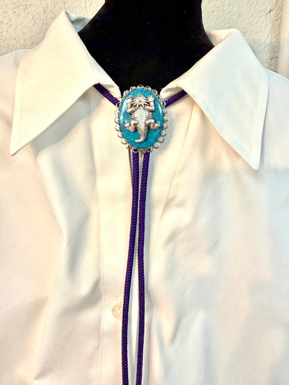 46mm x 36mm Horned Toad Bolo Tie, made in USA, each