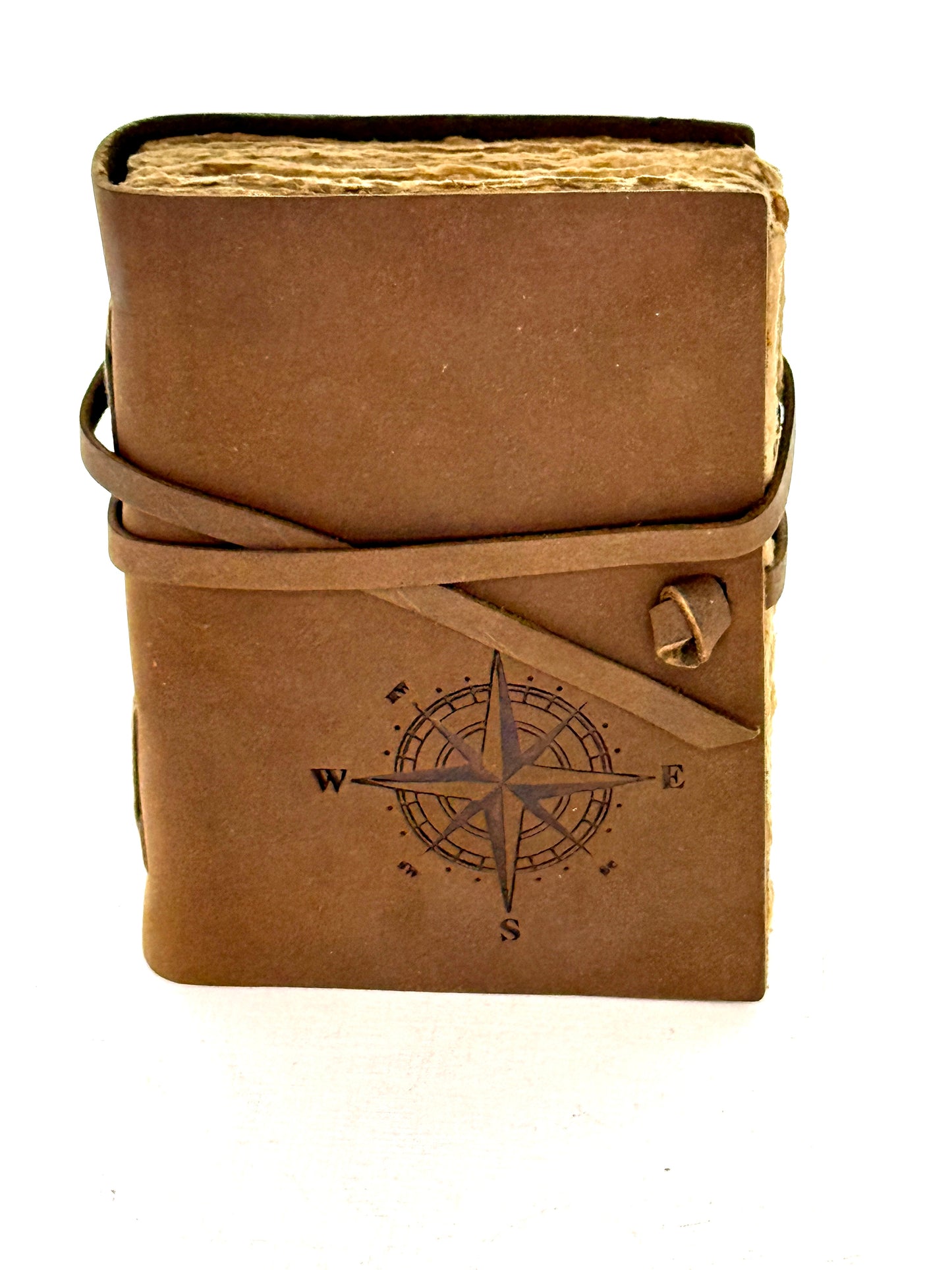 Compass Journal, leather embossed