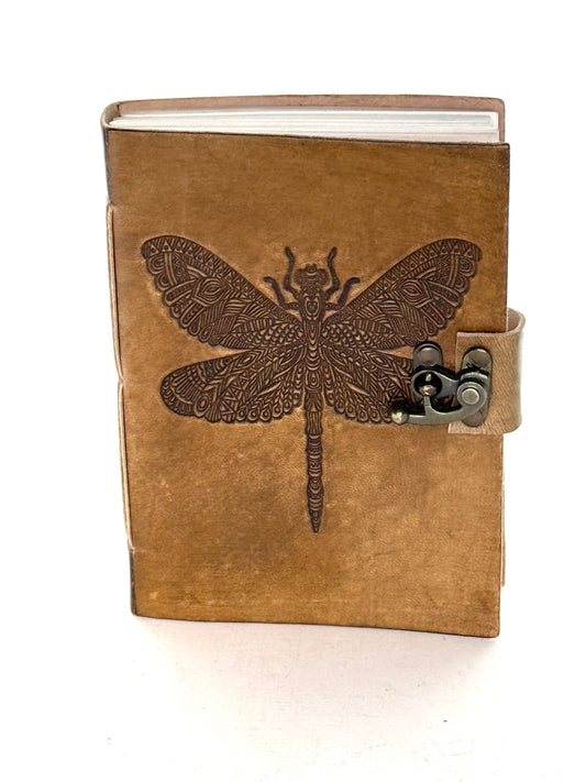 Dragonfly Embossed Leather Journal, each