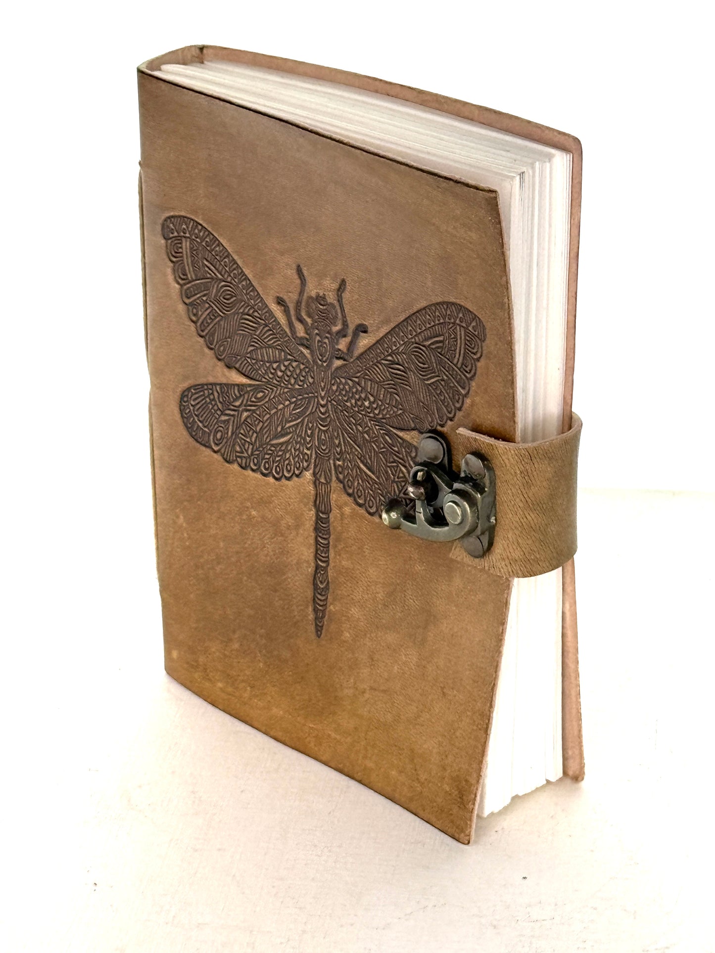 Dragonfly Embossed Leather Journal, each