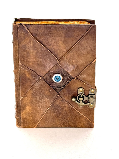 Leather Journal hard cover, with eye feature