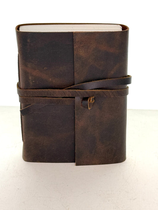 Vintage Leather Journal with String Closure, each