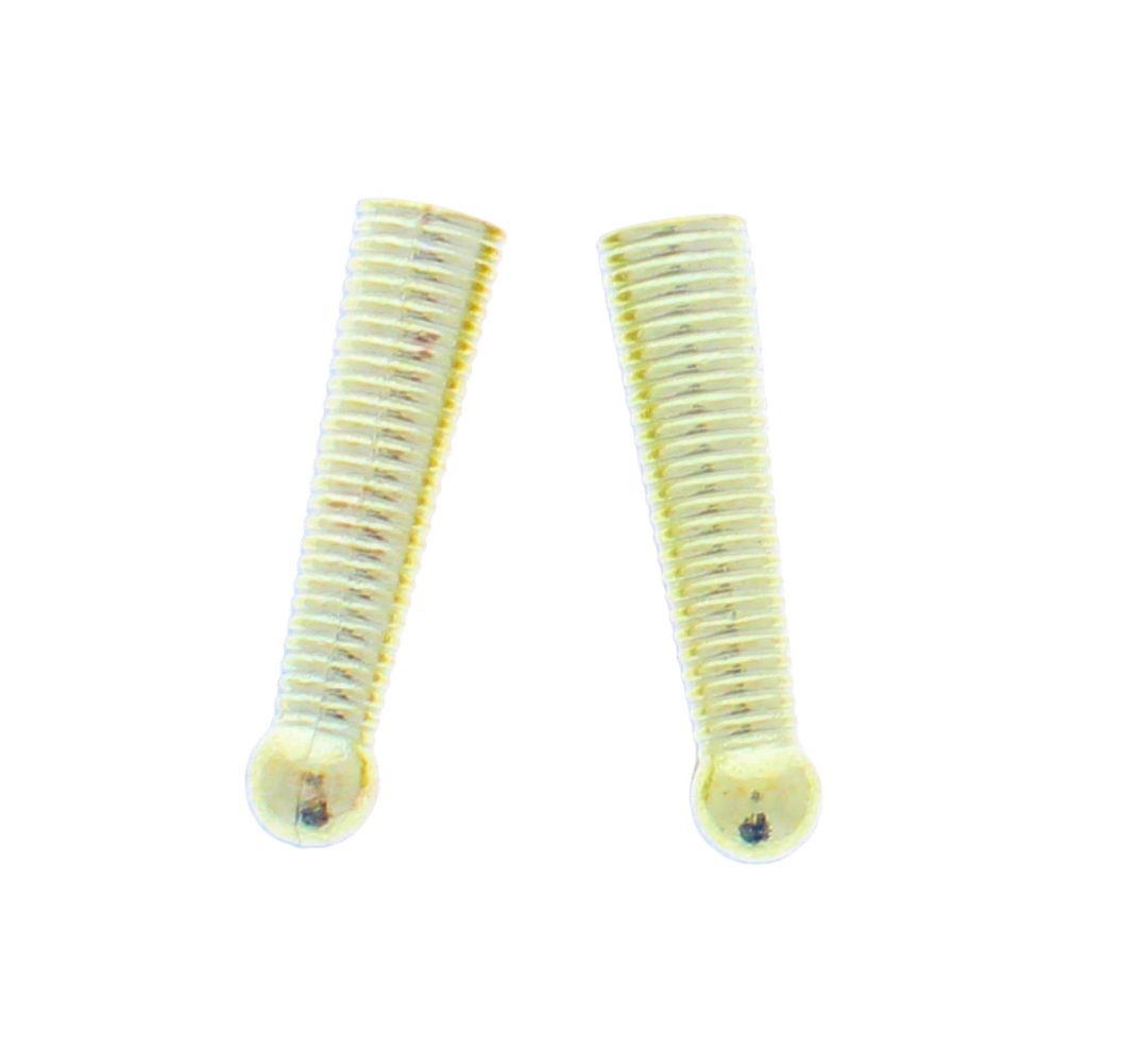 26mm Twisted Bolo Tips, Classic Silver, Gold, pk/6