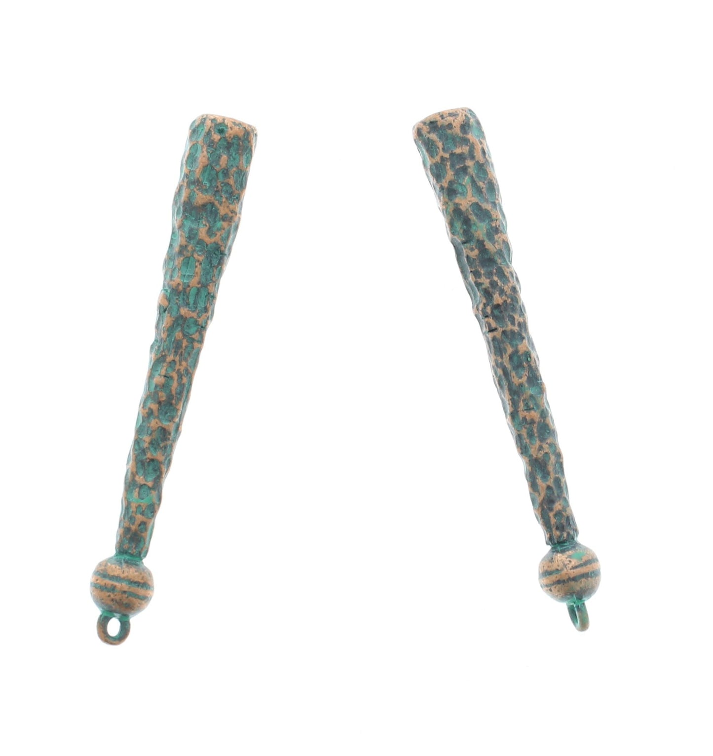 Bolo tip zinc cast, antique silver, antique gold, or rustic black metal hammered texture, pack of 2