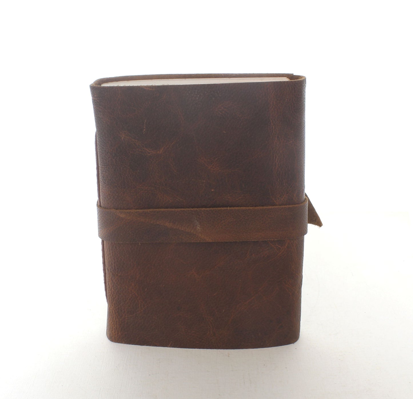 Distressed Leather Journal with Buckle Strap, each