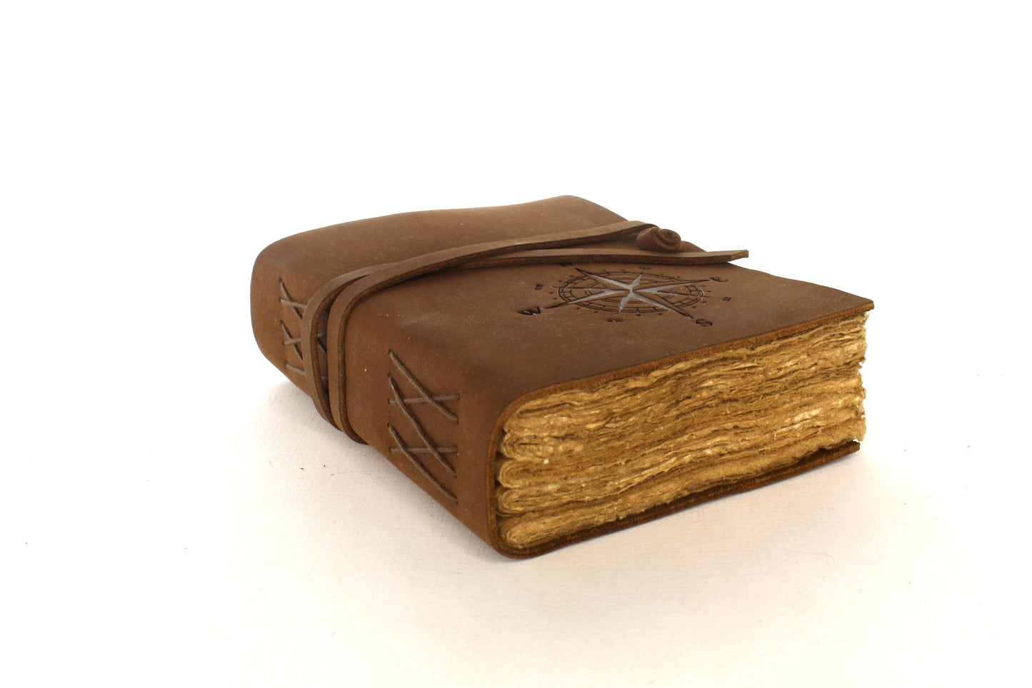 Compass Journal, leather embossed