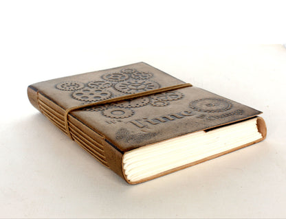 Gears Embossed Leather Journal, each