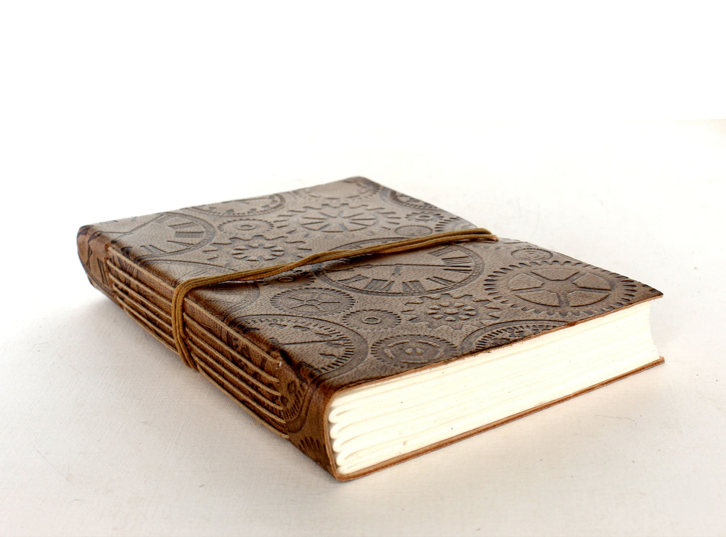 Steampunk Journal with Time embossed images